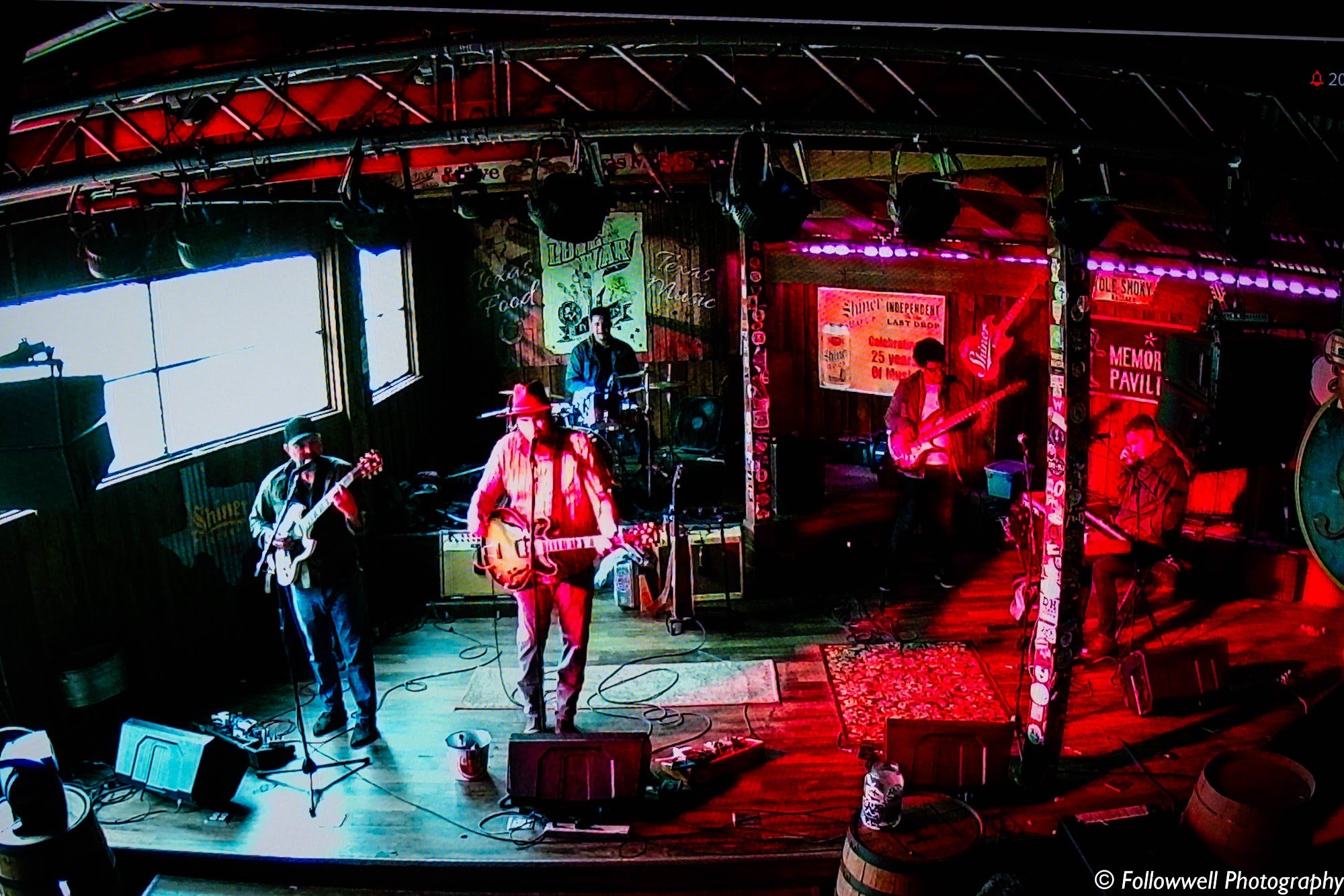 The Buffalo Ruckus playing a red-lit room